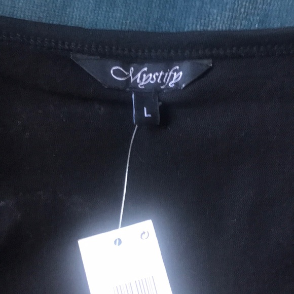 Ruffle shrug black cotton size large new with tags - Picture 3 of 6